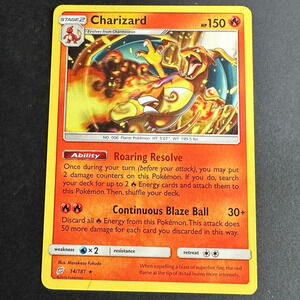 Pokemon TCG Charizard SM Team Up 14/181 Rare Non Holo NM